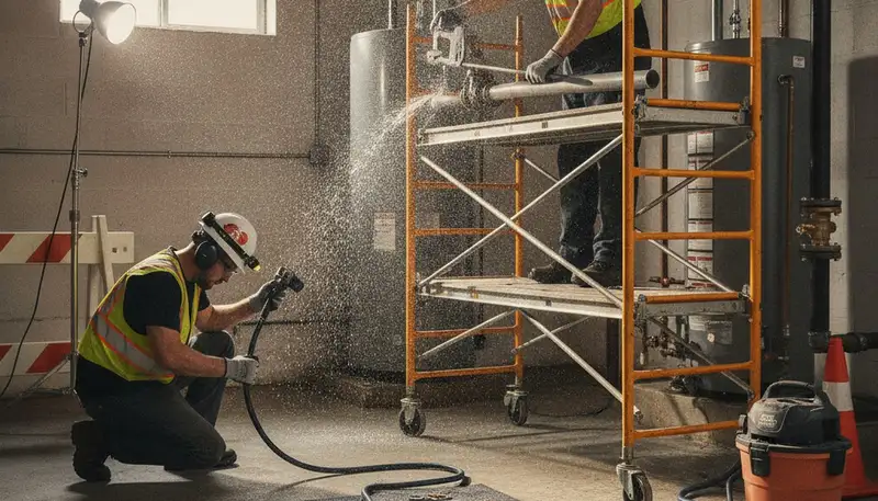 Emergency plumbing technician serving Olathe, KS for burst pipes and water backup repair