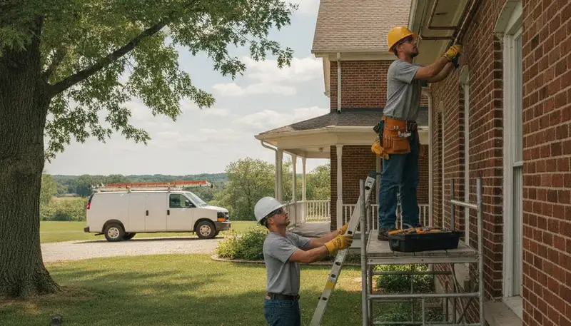 Plumber providing repair service in Olathe, KS for a local plumbing business
