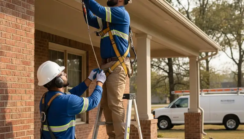 Plumber repairing pipe in Olathe, KS for residential plumbing service