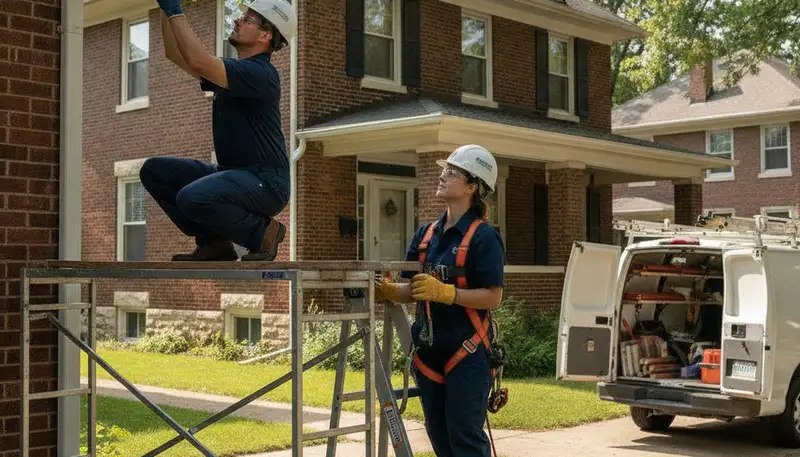Plumber repairing a residential pipe in Olathe, KS for reliable plumbing service