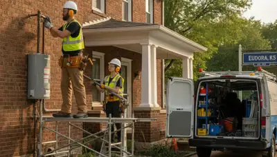 Plumber repairing a sink in Olathe, KS for reliable plumbing service