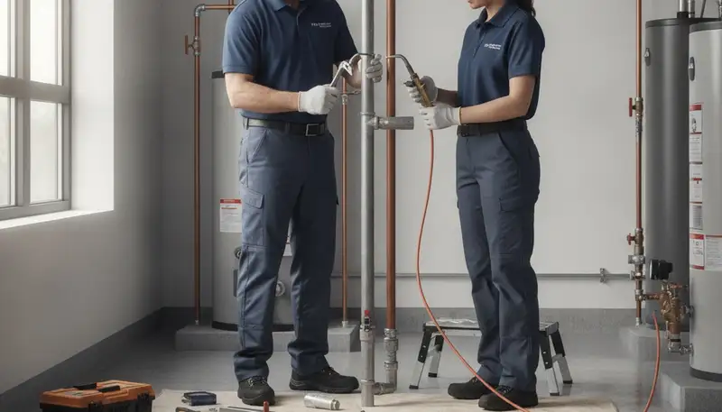 Olathe, KS plumber repairing a home pipe for plumbing repair service