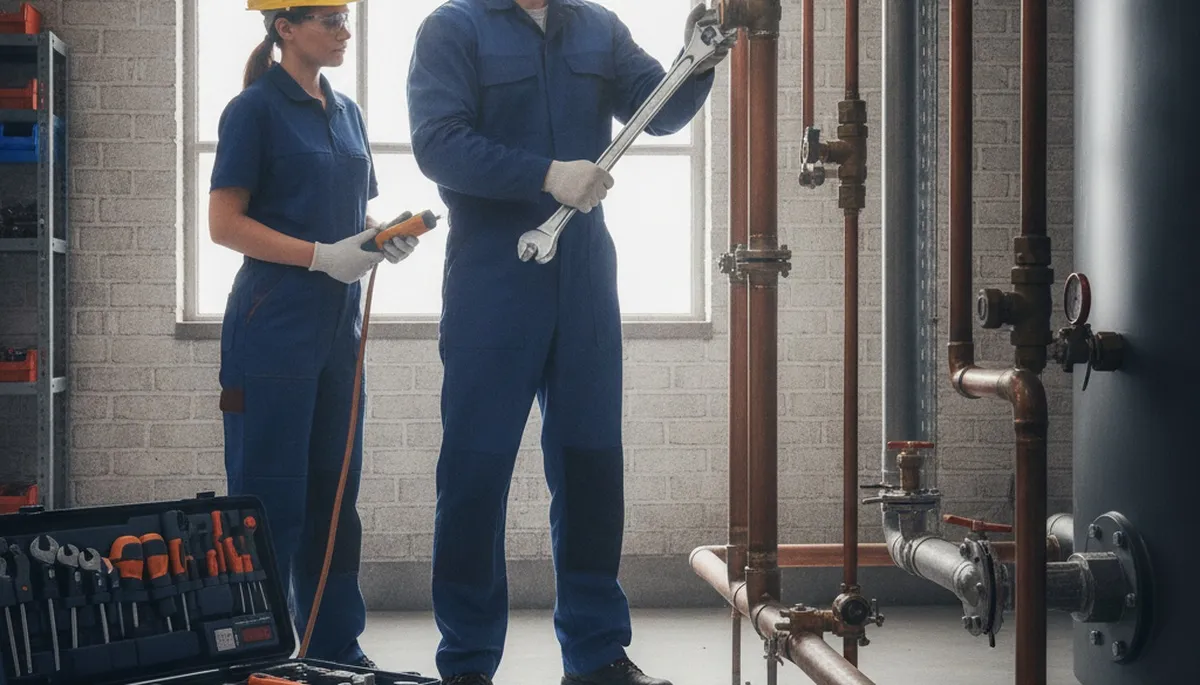 Olathe, KS plumber repairing a home pipe leak for plumbing repair service