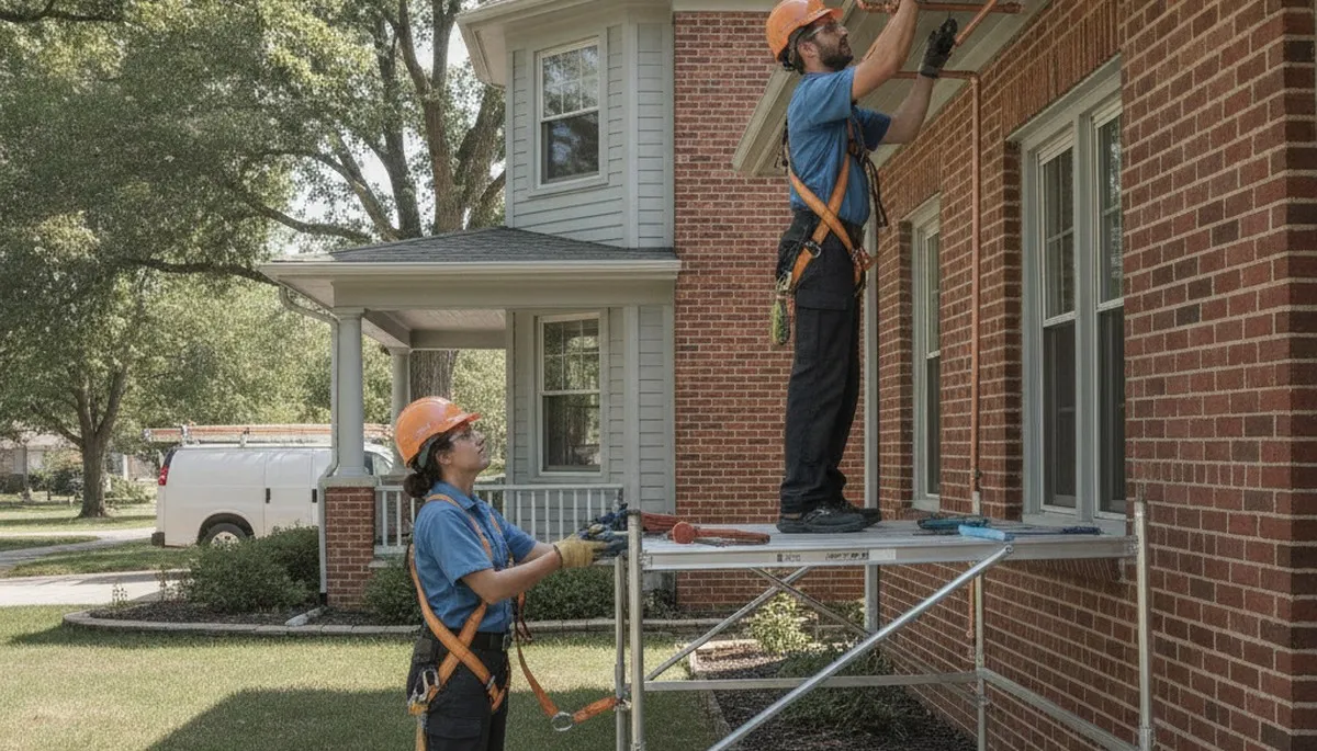Plumber repairing sink in Olathe, KS for plumbing repair service