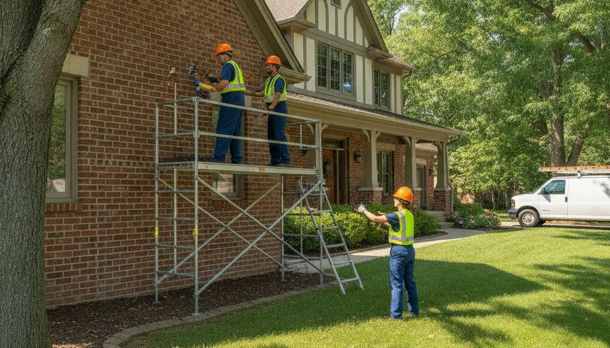 Plumber repairing a pipe in Olathe, KS for residential plumbing service