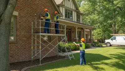Plumber repairing a pipe in Olathe, KS for residential plumbing service