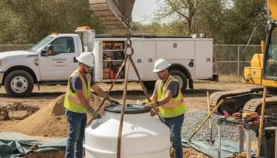 Septic tank installation for Olathe, KS home by professional plumbers