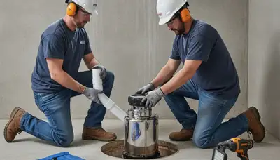 Sump pump installation in Olathe, KS by On Call Plumbers to protect homes from basement flooding