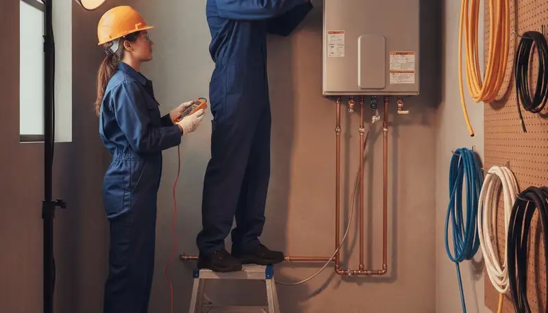 Tankless water heater installation for Olathe, KS homes by On Call Plumbers