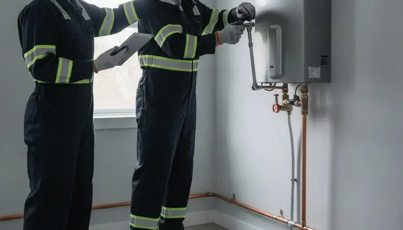 Tankless water heater installation in Olathe, KS for efficient on-demand hot water