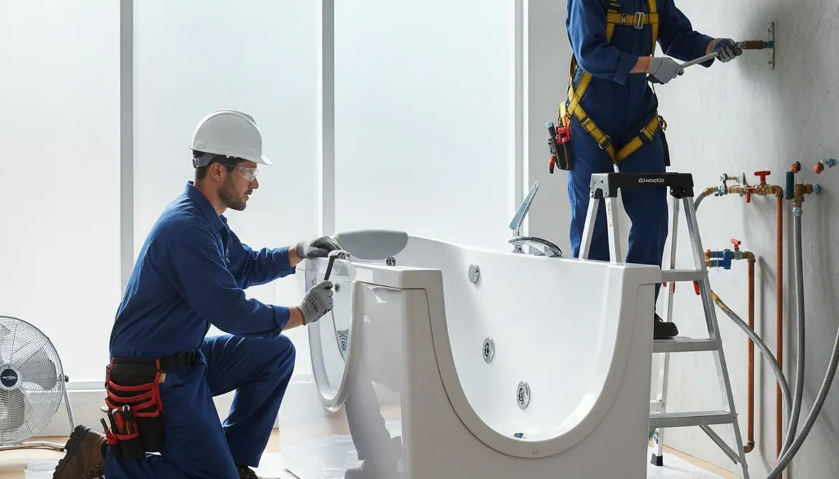 Walk-in tub installation for safer Olathe, KS homes by On Call Plumbers