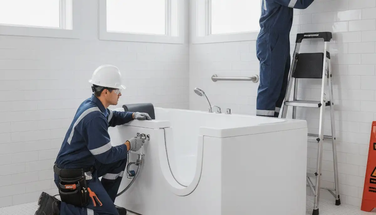Walk-in tub installation for Olathe, KS homes by On Call Plumbers